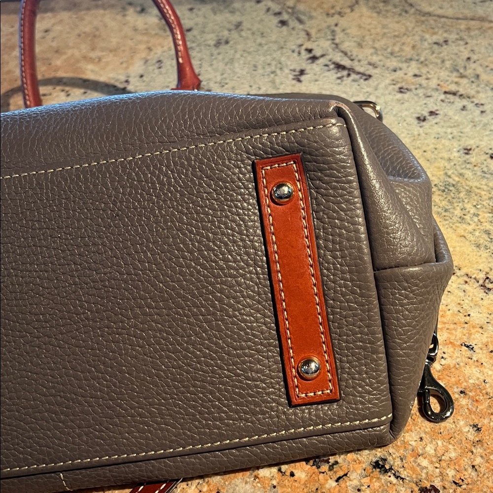 Dooney & Bourke Gray and Brown Shoulder Bag - Picture 6 of 7